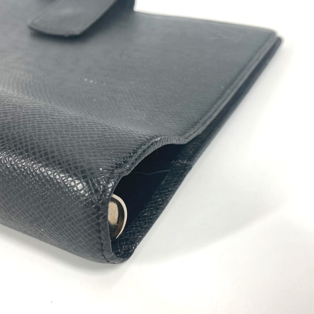 LOUIS VUITTON Notebook cover R20232 Taiga Leather black Taiga Agenda GM