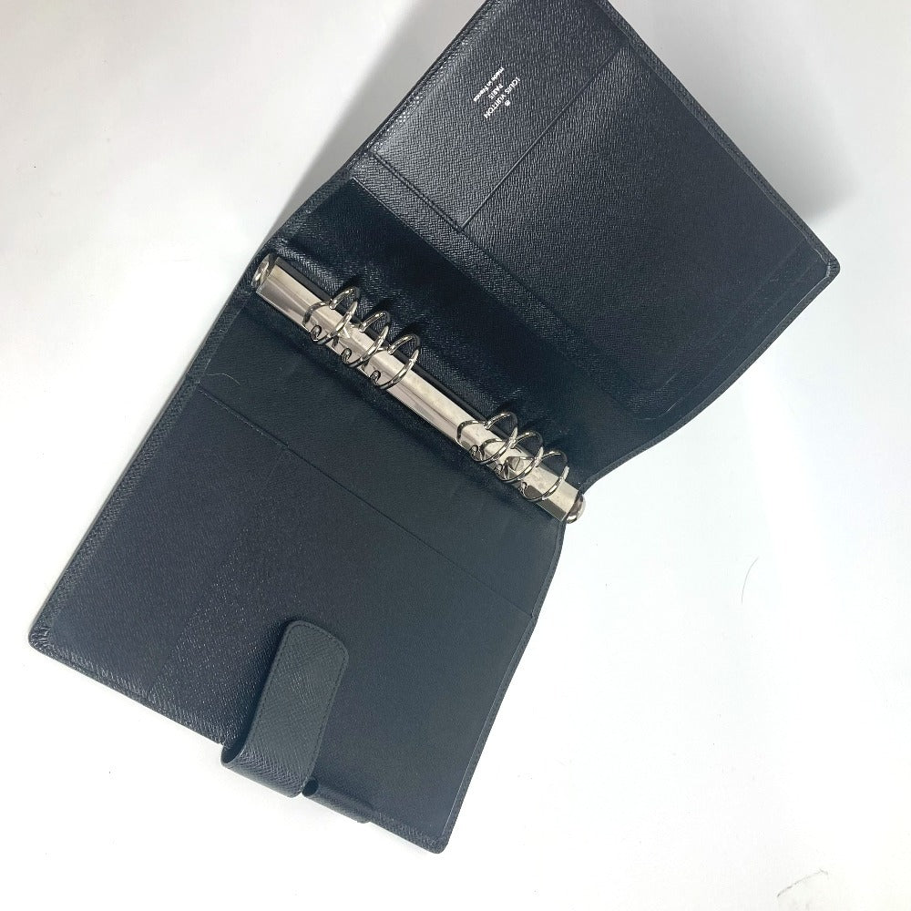 LOUIS VUITTON Notebook cover R20232 Taiga Leather black Taiga Agenda GM