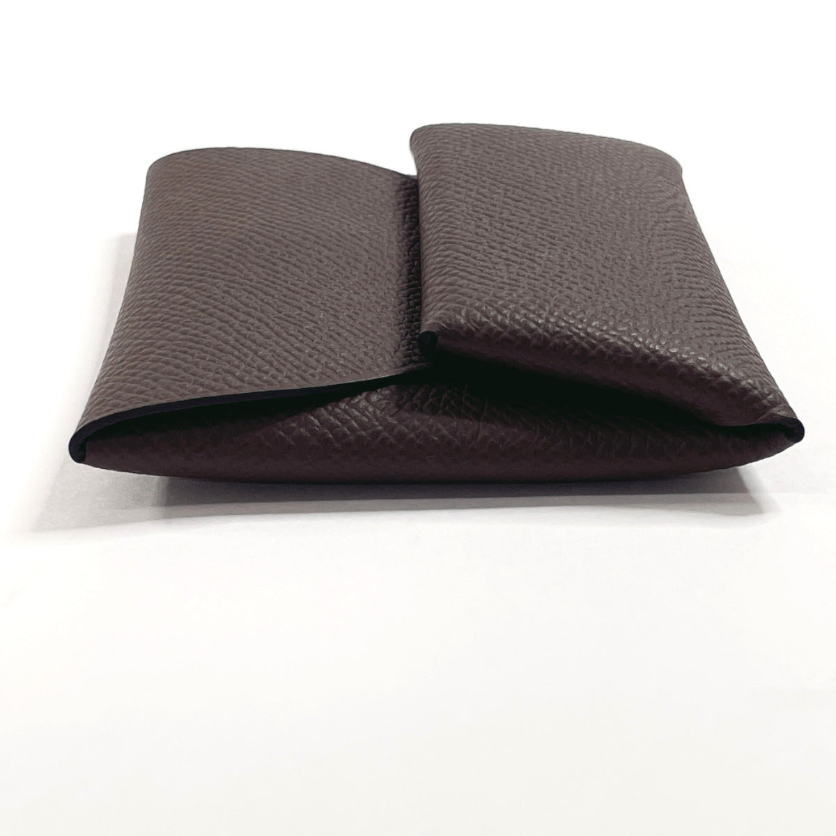 HERMES Coin case Epsom Dark brown Bastia
