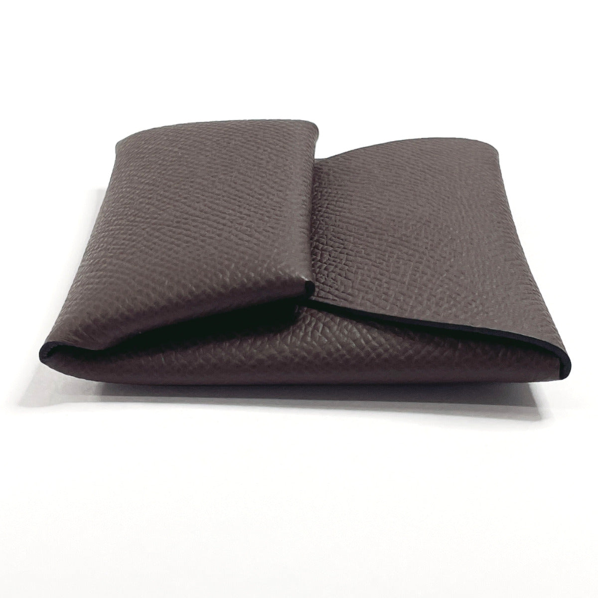 HERMES Coin case Epsom Dark brown Bastia