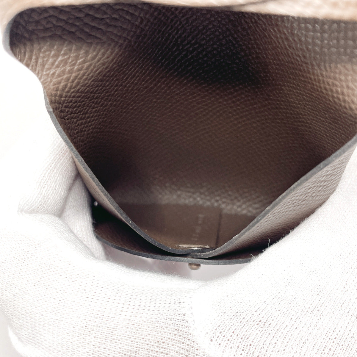 HERMES Coin case Epsom Dark brown Bastia