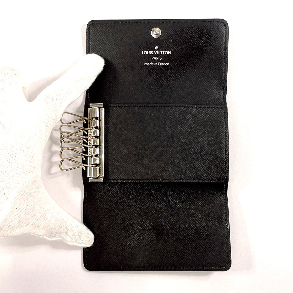 LOUIS VUITTON Key case Key holder N62662 Damier Grafitte black Multicles 6 mens Used Authentic