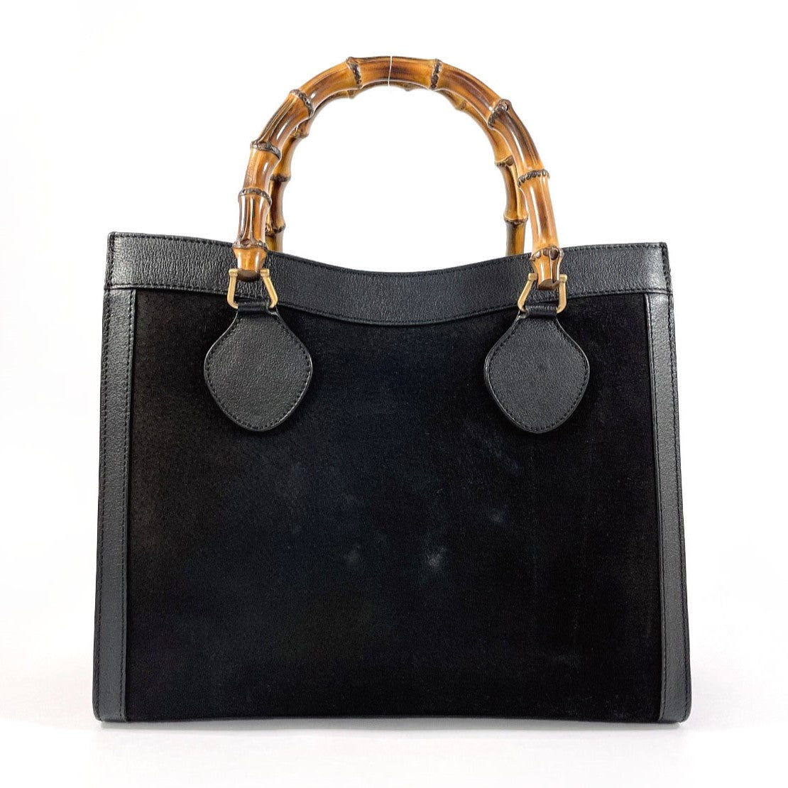 GUCCI Handbag 002・1186・0260 Suede, Leather black Bamboo
