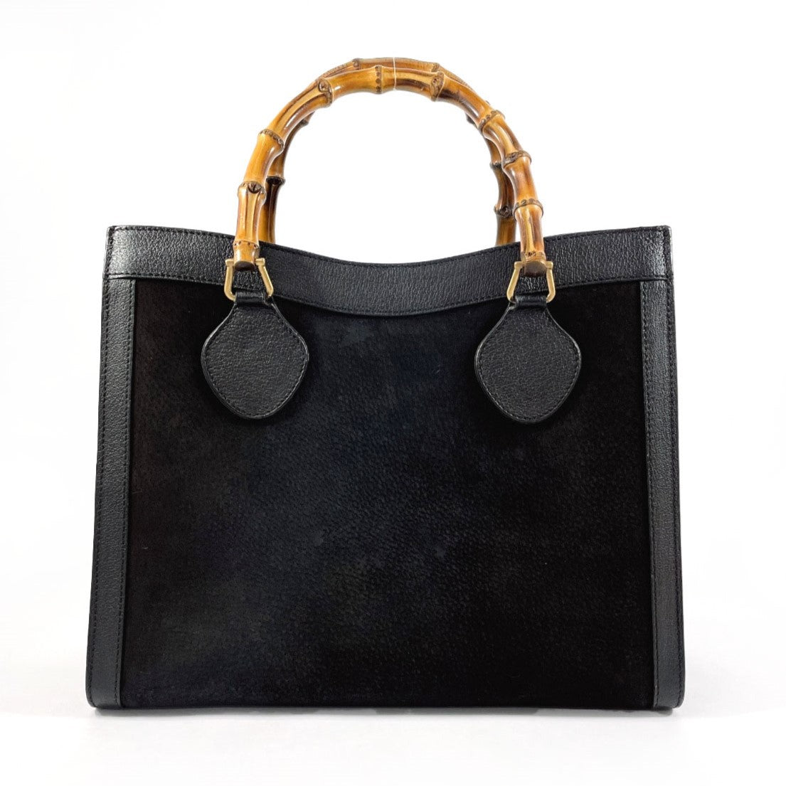 GUCCI Handbag 002・1186・0260 Suede, Leather black Bamboo