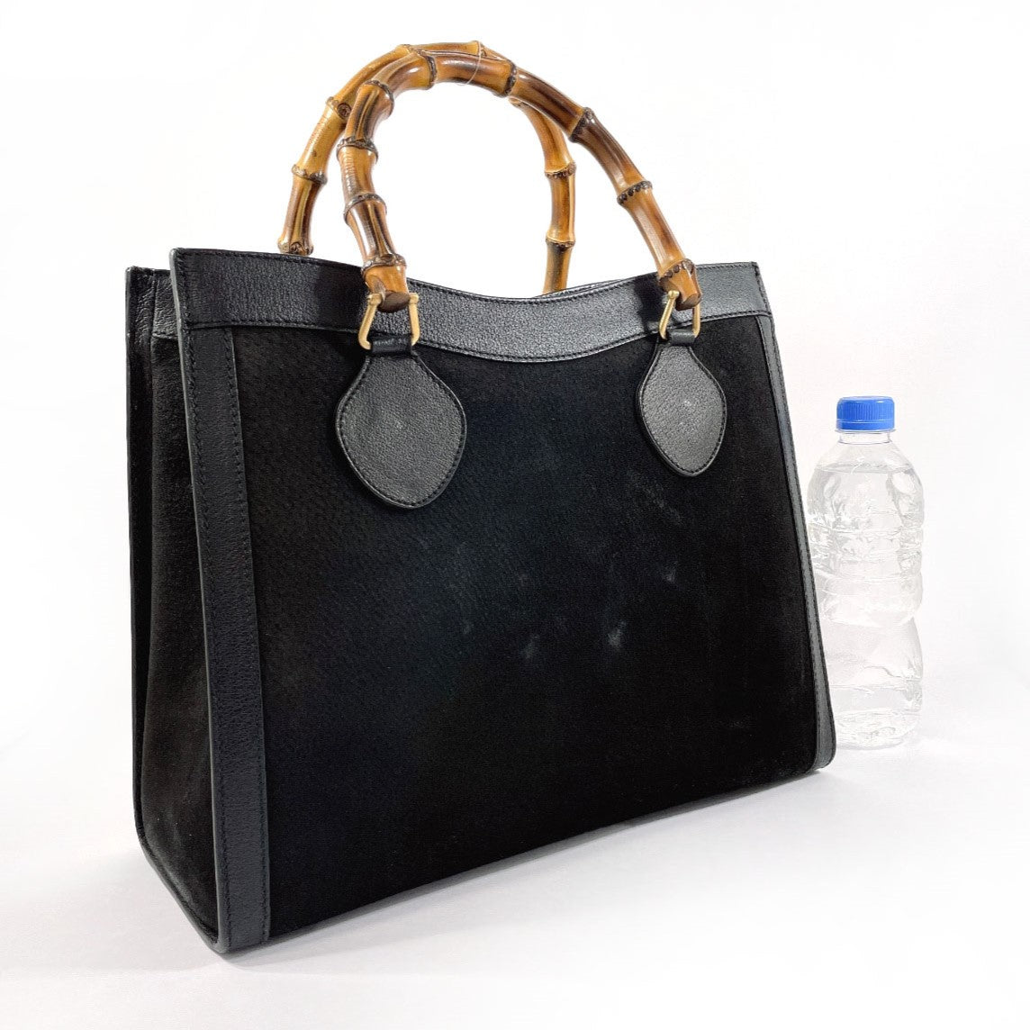 GUCCI Handbag 002・1186・0260 Suede, Leather black Bamboo