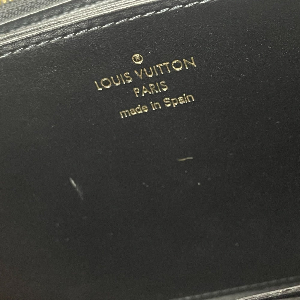 LOUIS VUITTON Long Wallet Purse M63490 Damier canvas Brown Transformed Damier Trompe l�foeil zippy wallet Women Used Authentic