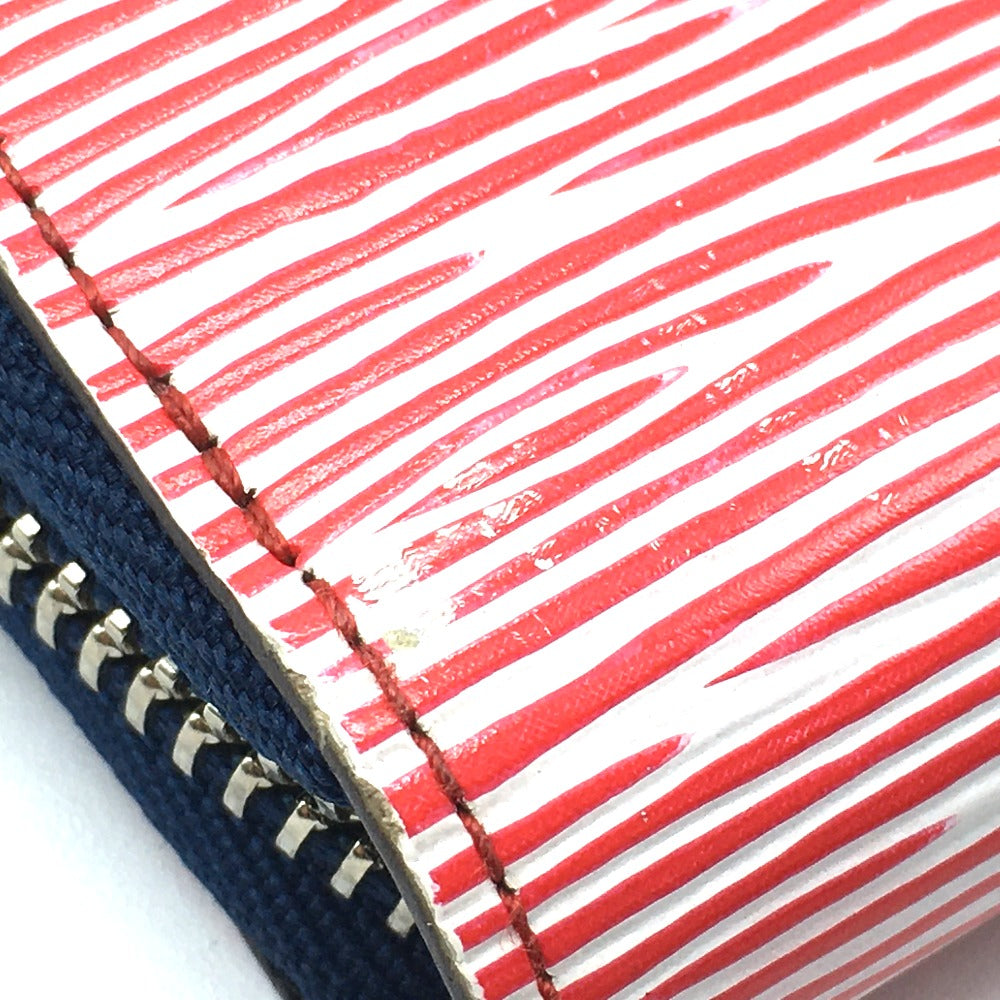 LOUIS VUITTON Long Wallet Purse M64078 Epi Leather Red type Epi Denim Zippy wallet Women Used Authentic