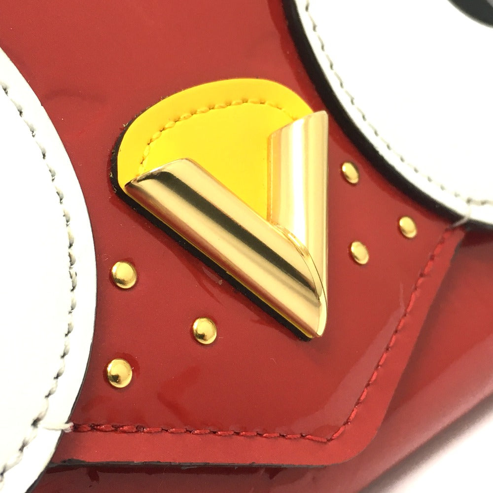 LOUIS VUITTON Long Wallet Purse M90489 Monogram Vernis Red Monogram Vernis Portefeuille Sarah Bird Bird Women Used Authentic