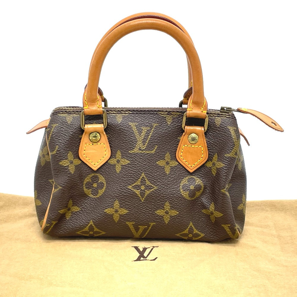 LOUIS VUITTON Handbag M41534 Monogram canvas Brown Monogram Mini speedy Women Used Authentic