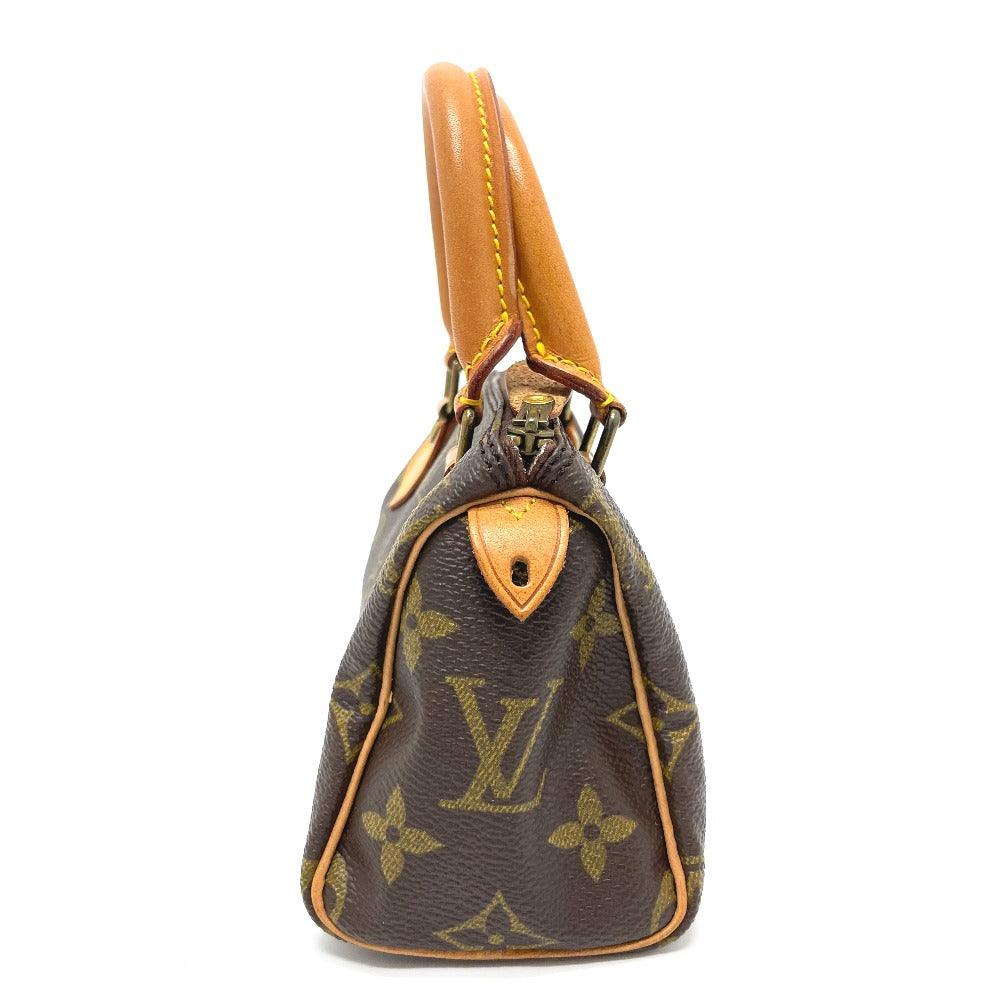 LOUIS VUITTON Handbag M41534 Monogram canvas Brown Monogram Mini speedy Women Used Authentic