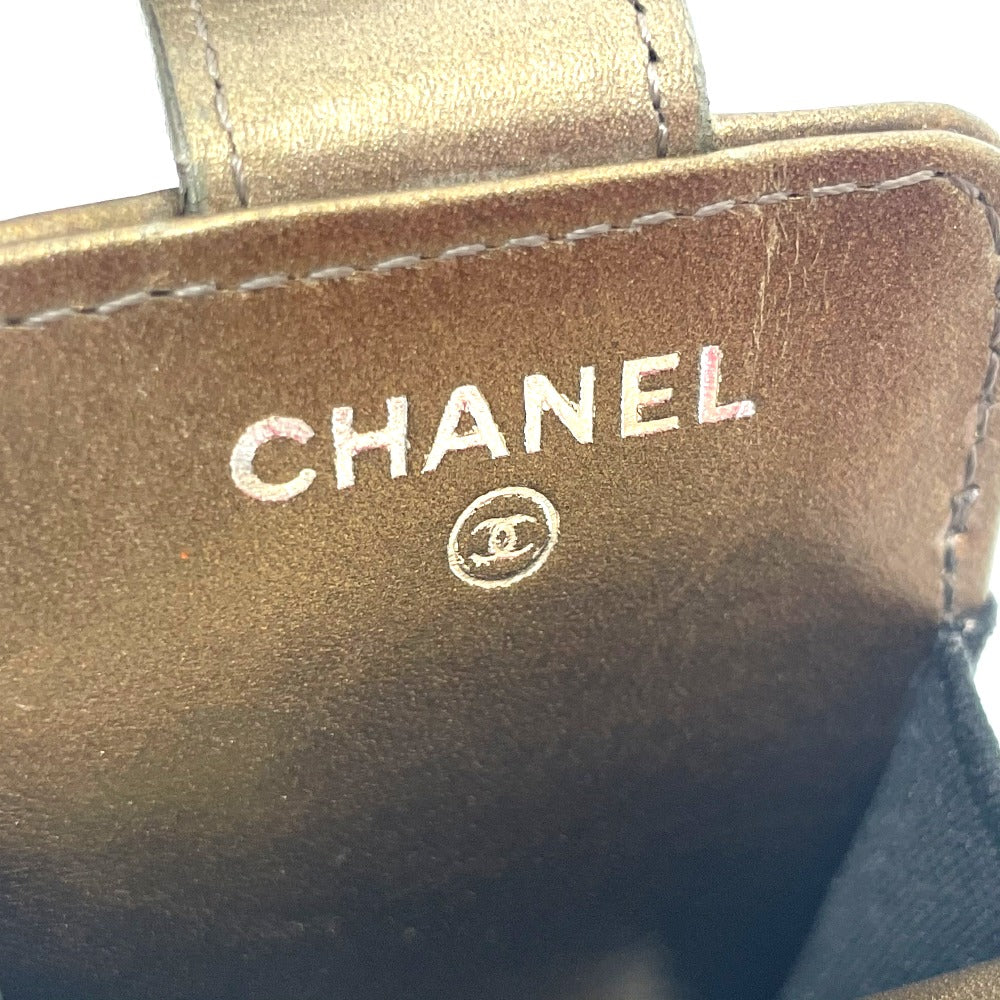 CHANEL Shoulder Bag A32475 leather Gold x Silver Metal 06A Matelasse Paris New York