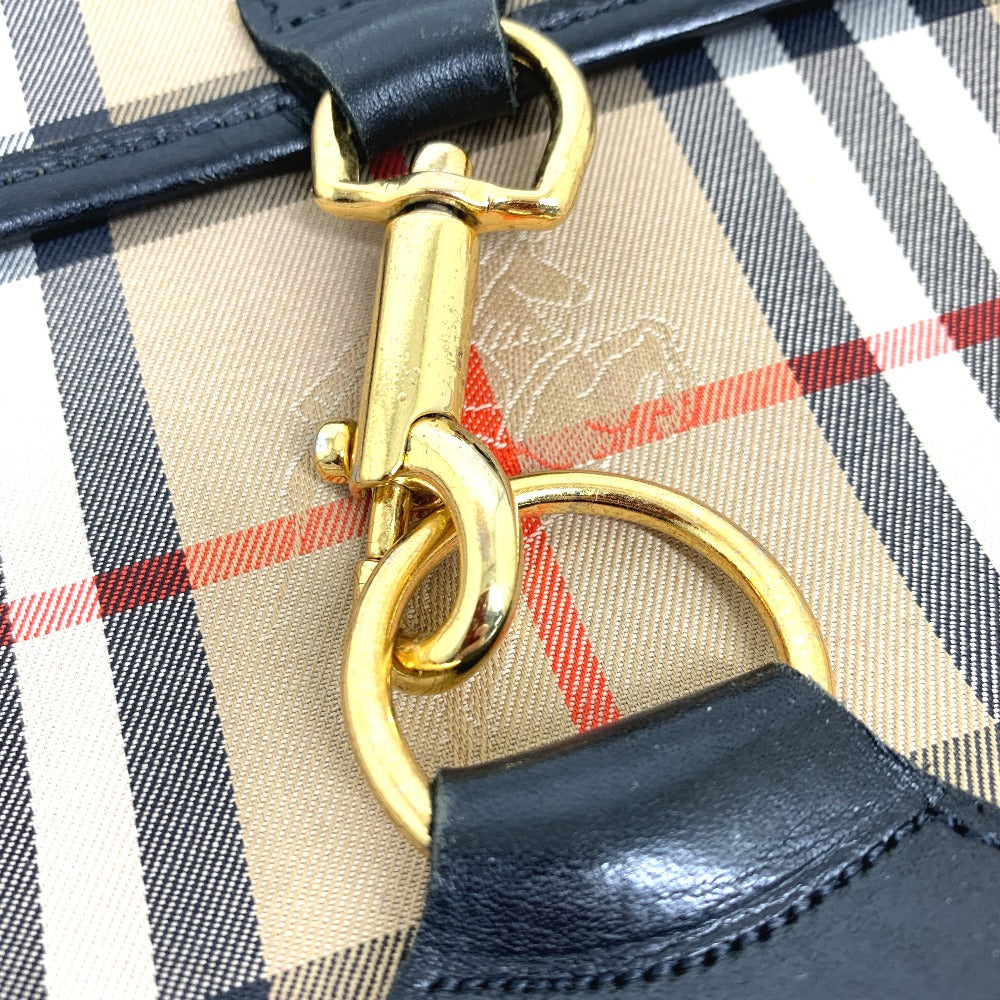 BURBERRY Clutch bag Canvas / leather beige logo check