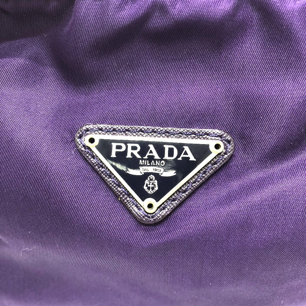 PRADA Pouch Nylon purple Triangle logo accessory case
