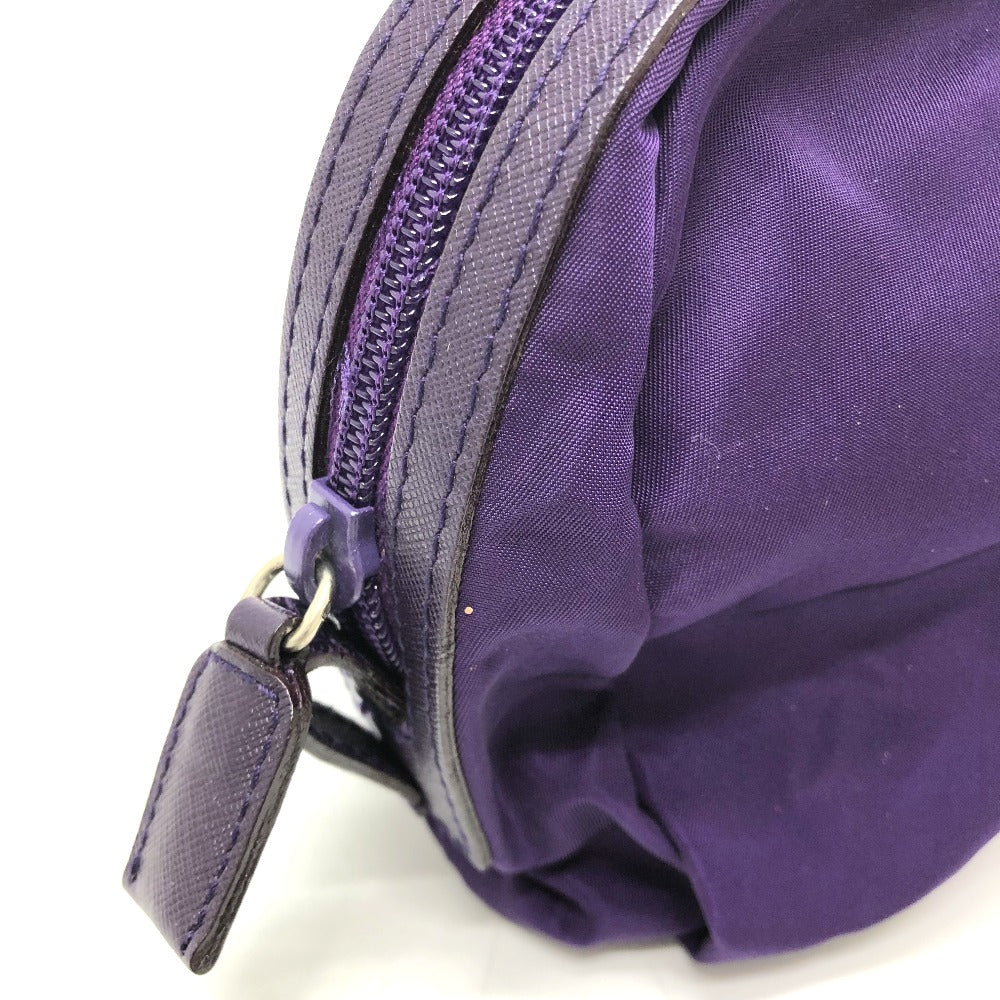 PRADA Pouch Nylon purple Triangle logo accessory case