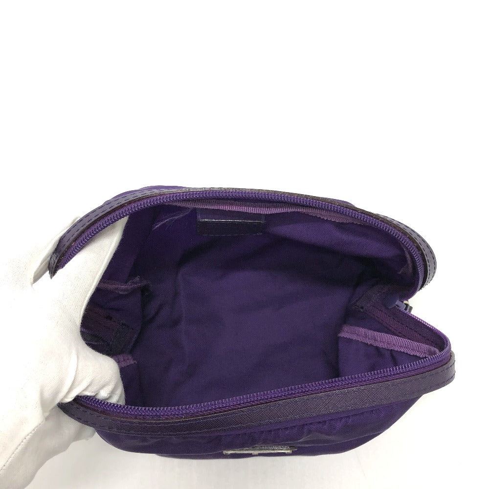 PRADA Pouch Nylon purple Triangle logo accessory case