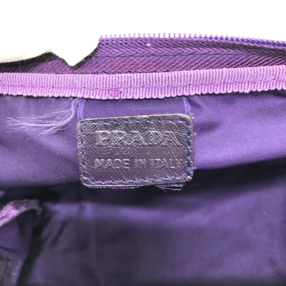 PRADA Pouch Nylon purple Triangle logo accessory case