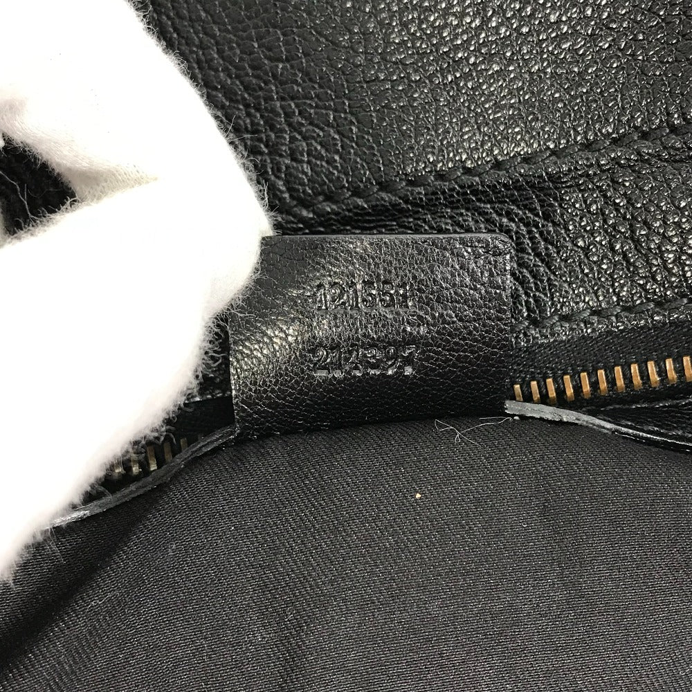 GUCCI Handbag 121551 leather black Interlocking G blondie studs