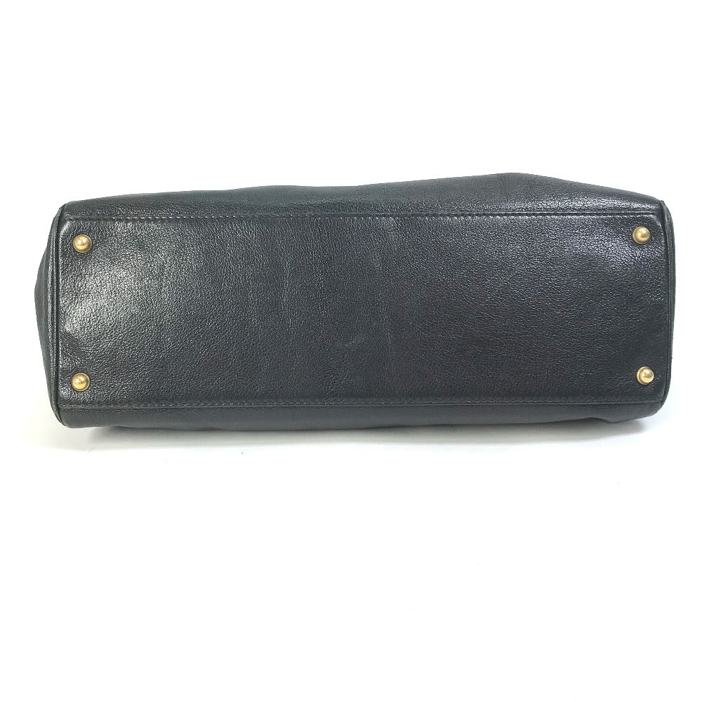GUCCI Handbag 121551 leather black Interlocking G blondie studs