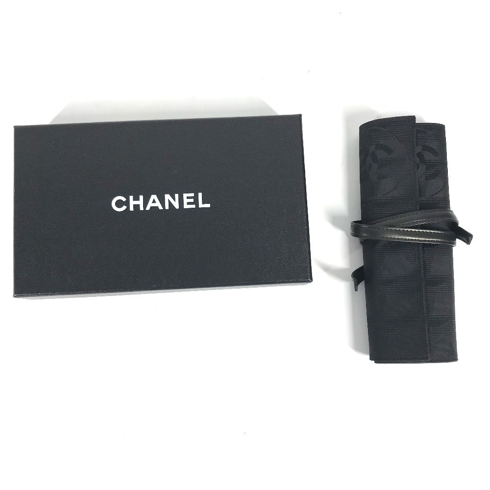 CHANEL Accessory case Nylon black New travel line Jewelry Case for Women