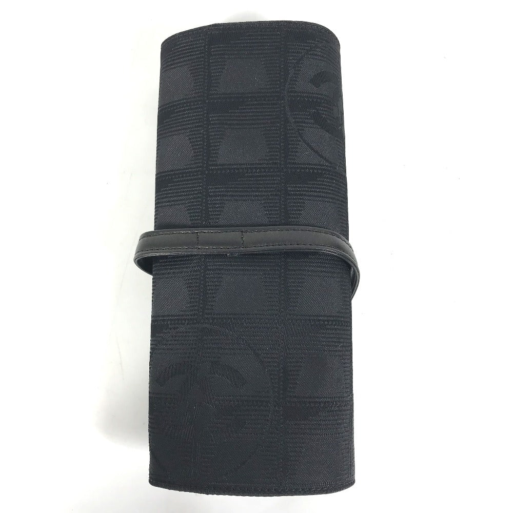 CHANEL Accessory case Nylon black New travel line Jewelry Case for Women