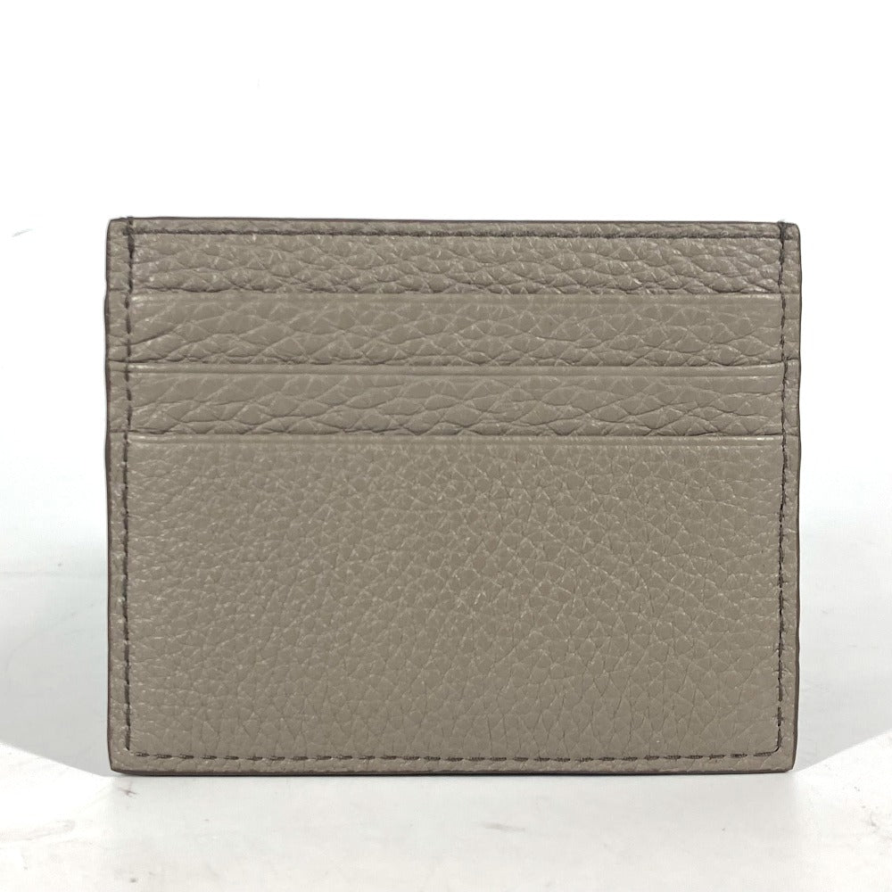 PRADA Card Case leather gray Triangle logo mens Used Authentic