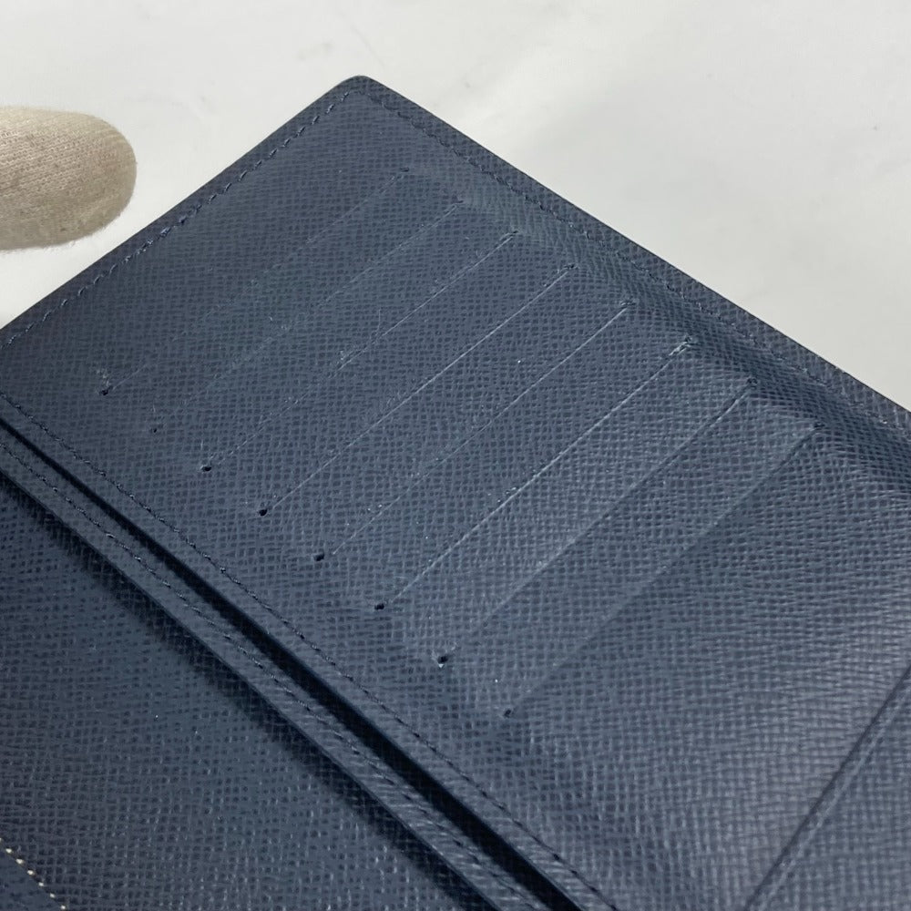 LOUIS VUITTON Long Wallet Purse M30502 Taiga Leather blue Taiga Portefeuille Blaza