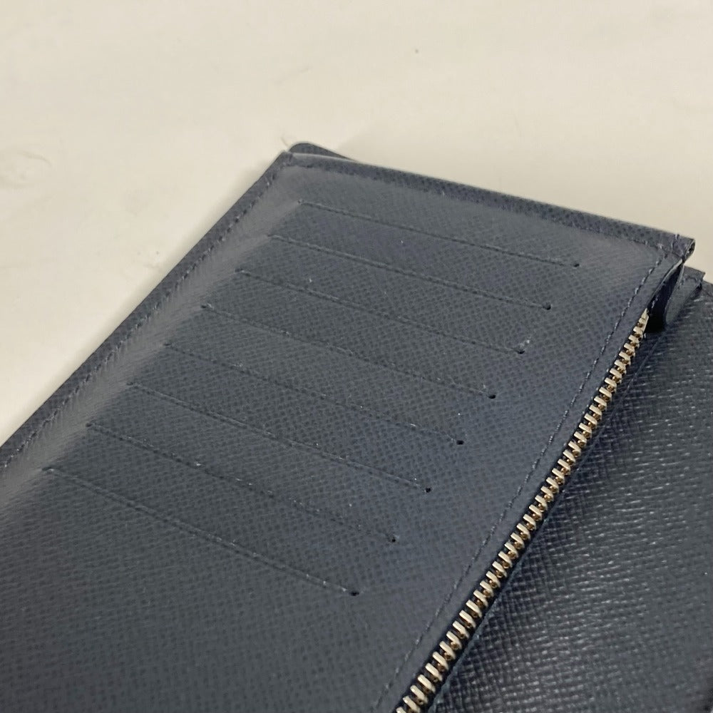 LOUIS VUITTON Long Wallet Purse M30502 Taiga Leather blue Taiga Portefeuille Blaza
