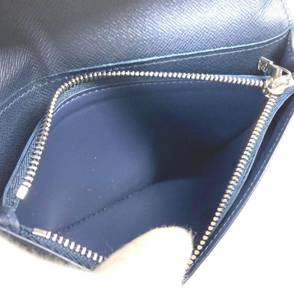LOUIS VUITTON Long Wallet Purse M30502 Taiga Leather blue Taiga Portefeuille Blaza