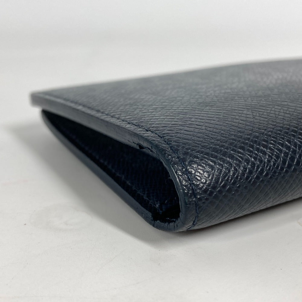 LOUIS VUITTON Long Wallet Purse M30502 Taiga Leather blue Taiga Portefeuille Blaza