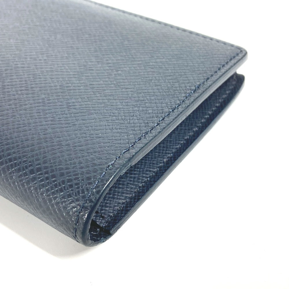 LOUIS VUITTON Long Wallet Purse M30502 Taiga Leather blue Taiga Portefeuille Blaza