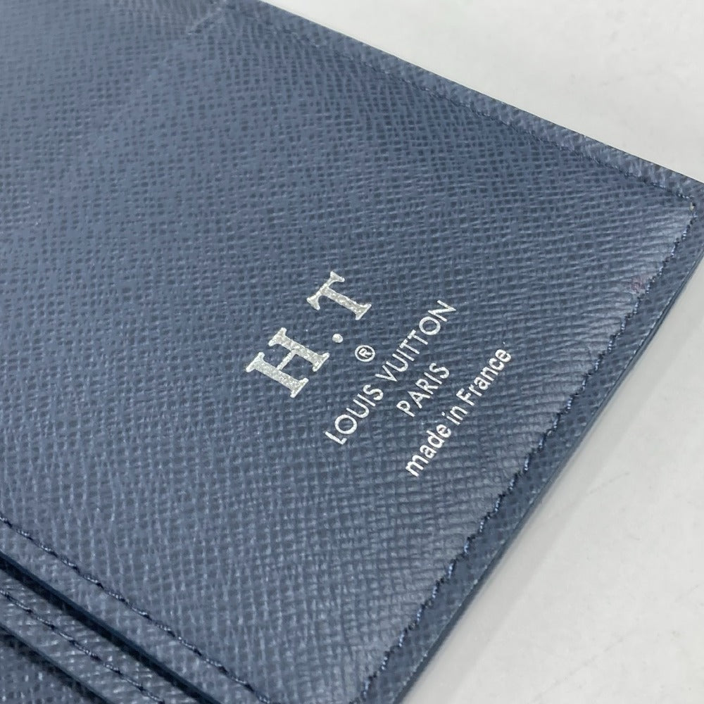 LOUIS VUITTON Long Wallet Purse M30502 Taiga Leather blue Taiga Portefeuille Blaza