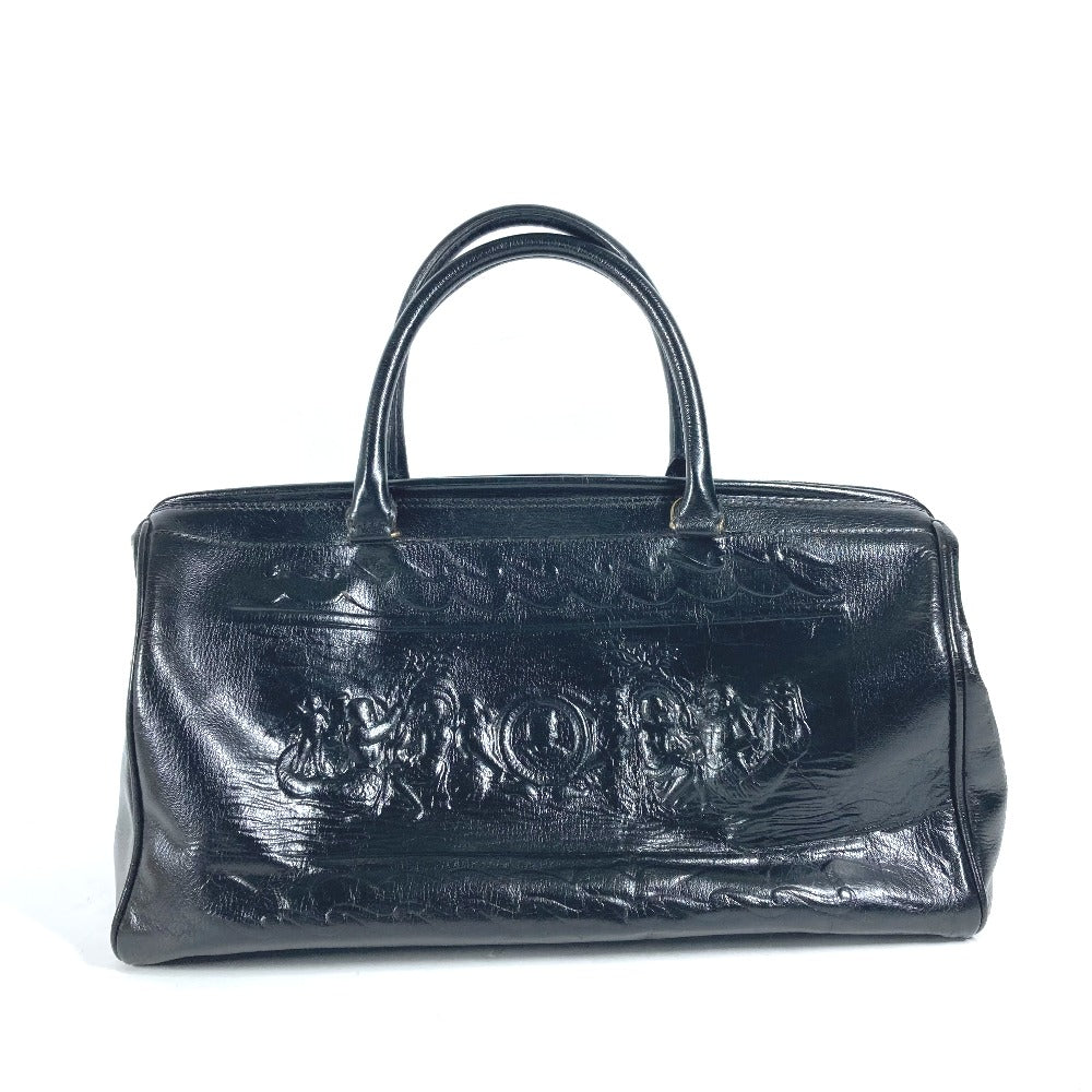 FENDI Handbag leather black Doctor bag logo