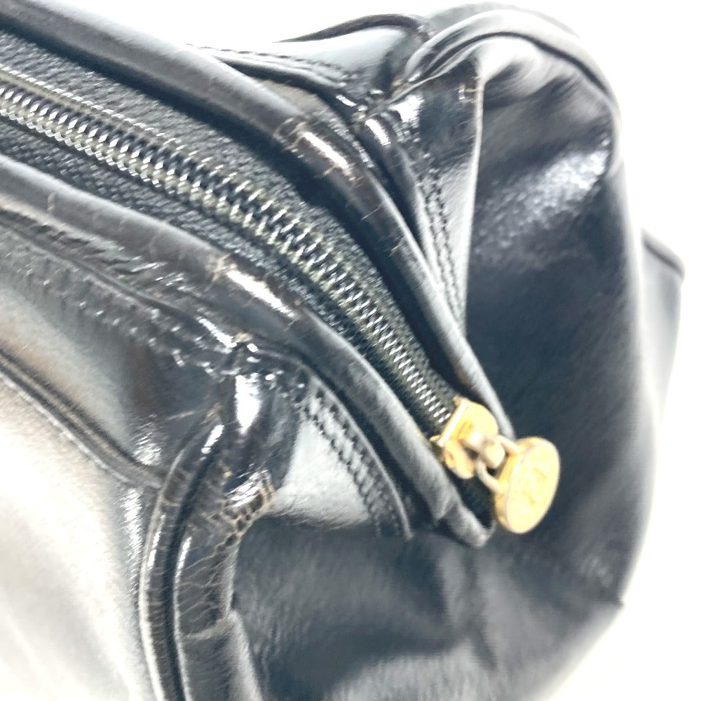 FENDI Handbag leather black Doctor bag logo