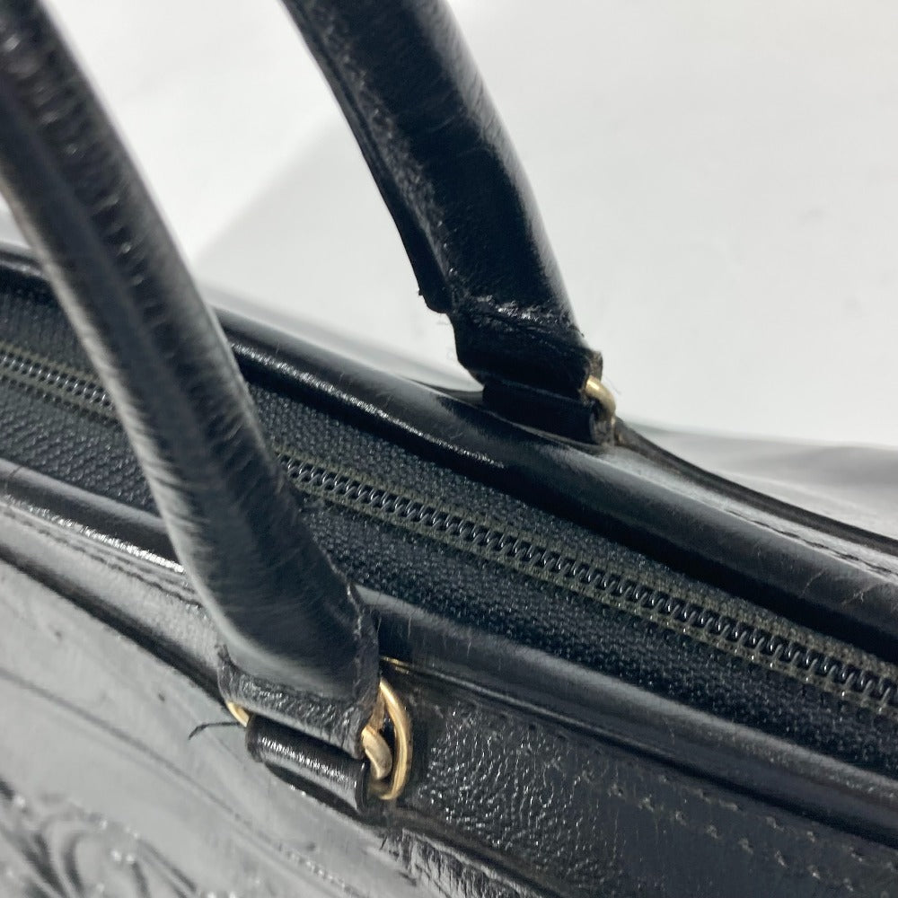 FENDI Handbag leather black Doctor bag logo
