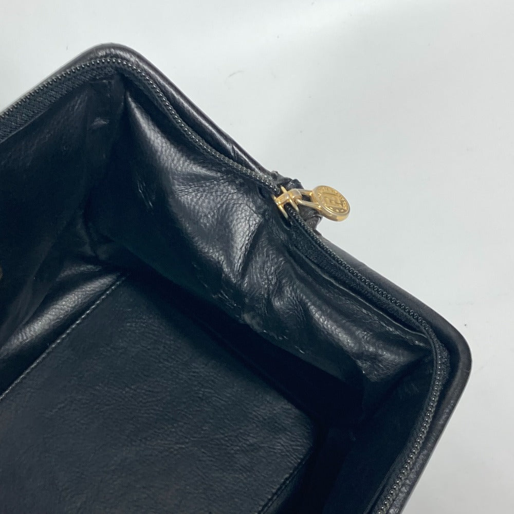 FENDI Handbag leather black Doctor bag logo