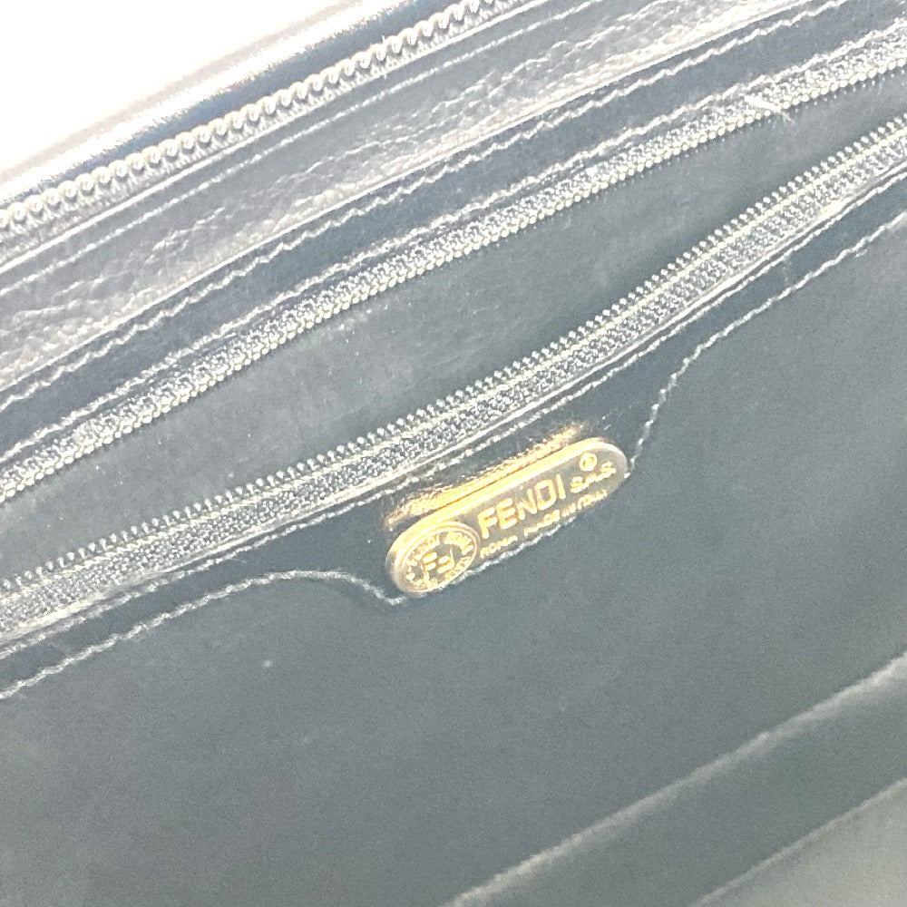 FENDI Handbag leather black Doctor bag logo