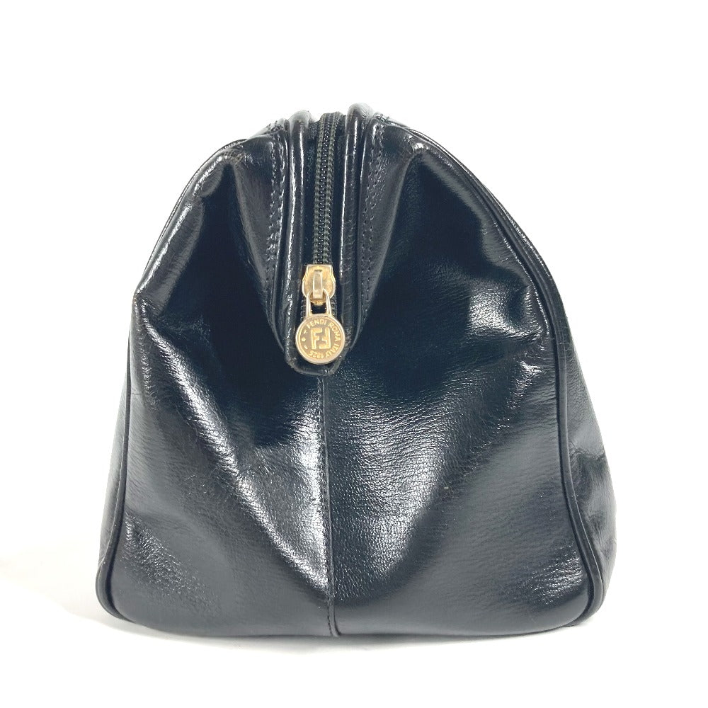 FENDI Handbag leather black Doctor bag logo