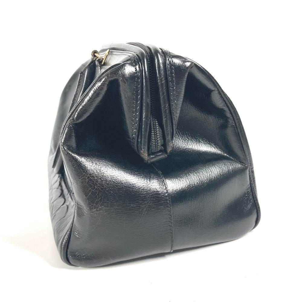 FENDI Handbag leather black Doctor bag logo