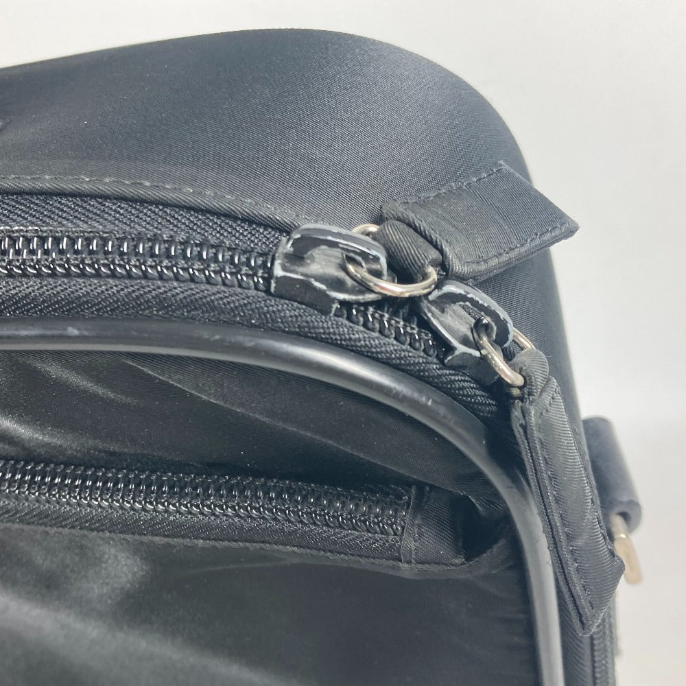 PRADA Handbag Nylon black Triangle logo plate