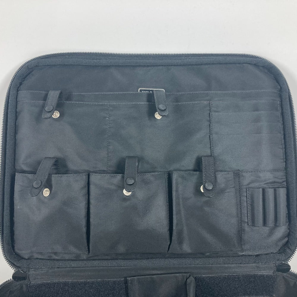 PRADA Handbag Nylon black Triangle logo plate
