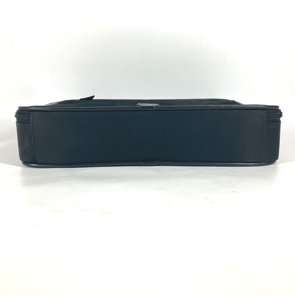PRADA Handbag Nylon black Triangle logo plate