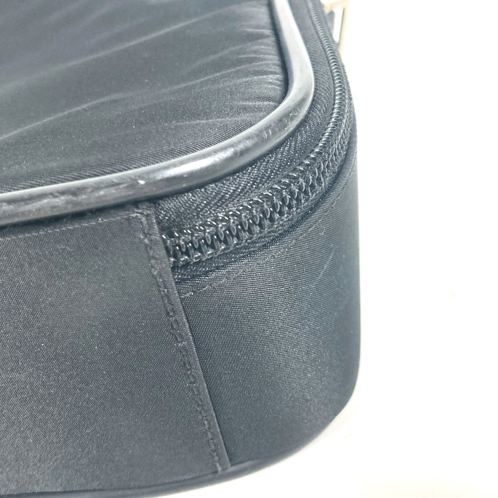 PRADA Handbag Nylon black Triangle logo plate