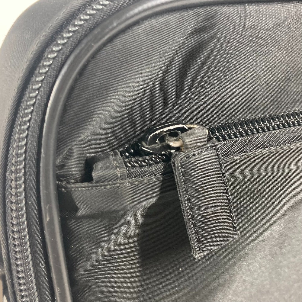 PRADA Handbag Nylon black Triangle logo plate