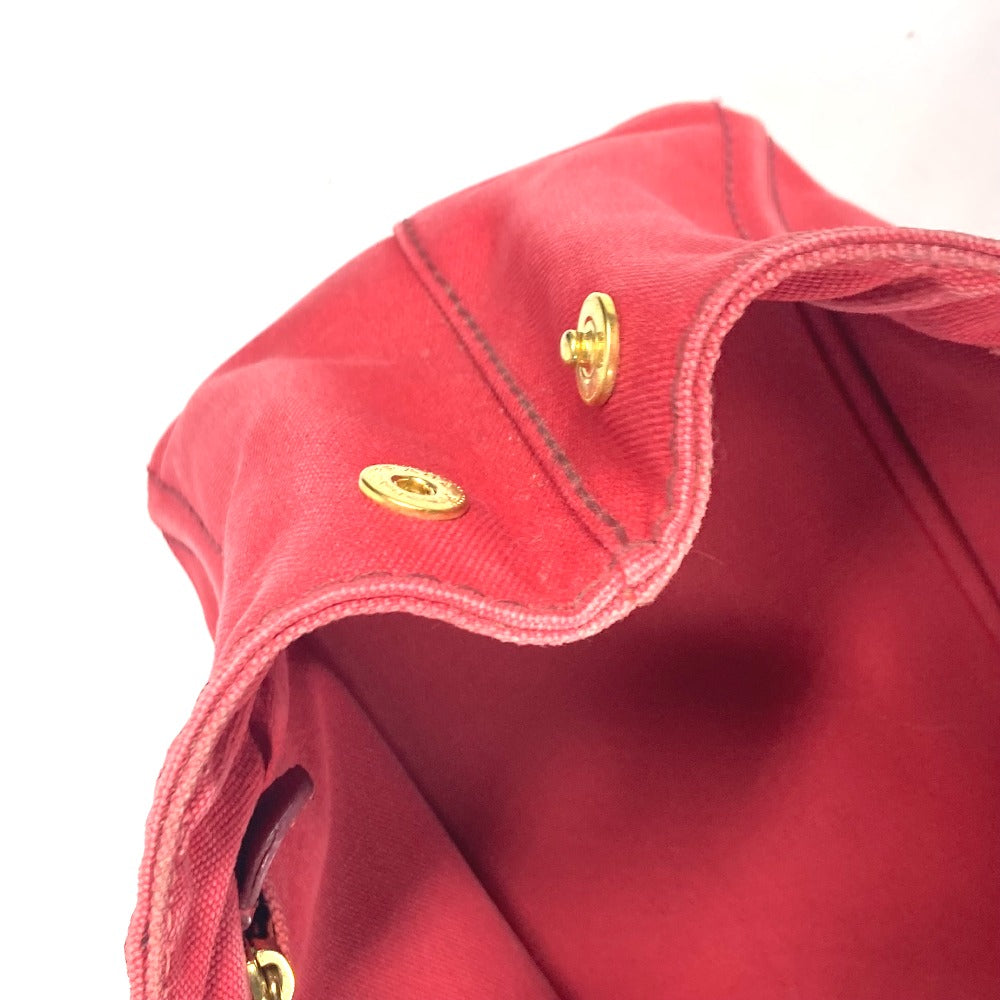 PRADA Handbag canvas Red logo Canapa Stainless Steel MINI