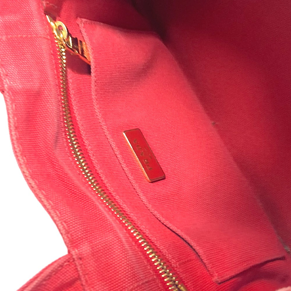 PRADA Handbag canvas Red logo Canapa Stainless Steel MINI