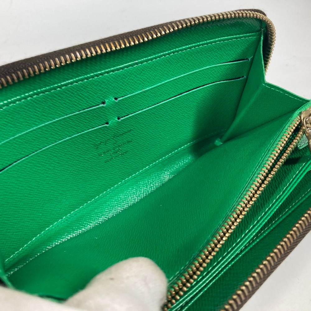 LOUIS VUITTON Long Wallet Purse M60451 Monogram canvas green Monogram Pumpkin Dot Yayoi Kusama Zippy wallet