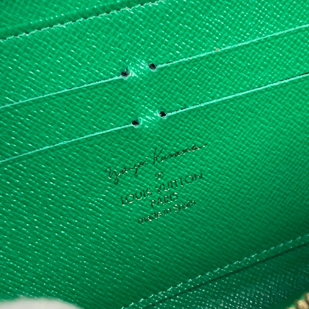 LOUIS VUITTON Long Wallet Purse M60451 Monogram canvas green Monogram Pumpkin Dot Yayoi Kusama Zippy wallet
