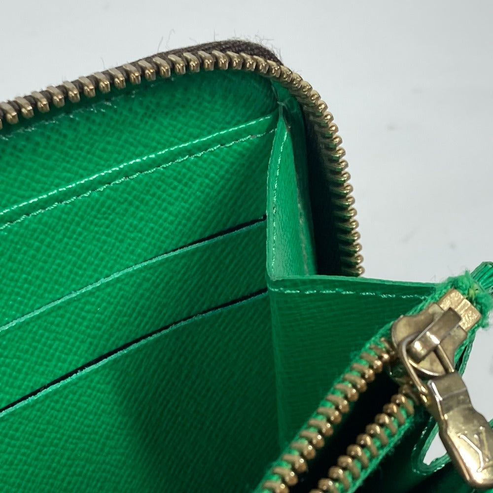LOUIS VUITTON Long Wallet Purse M60451 Monogram canvas green Monogram Pumpkin Dot Yayoi Kusama Zippy wallet