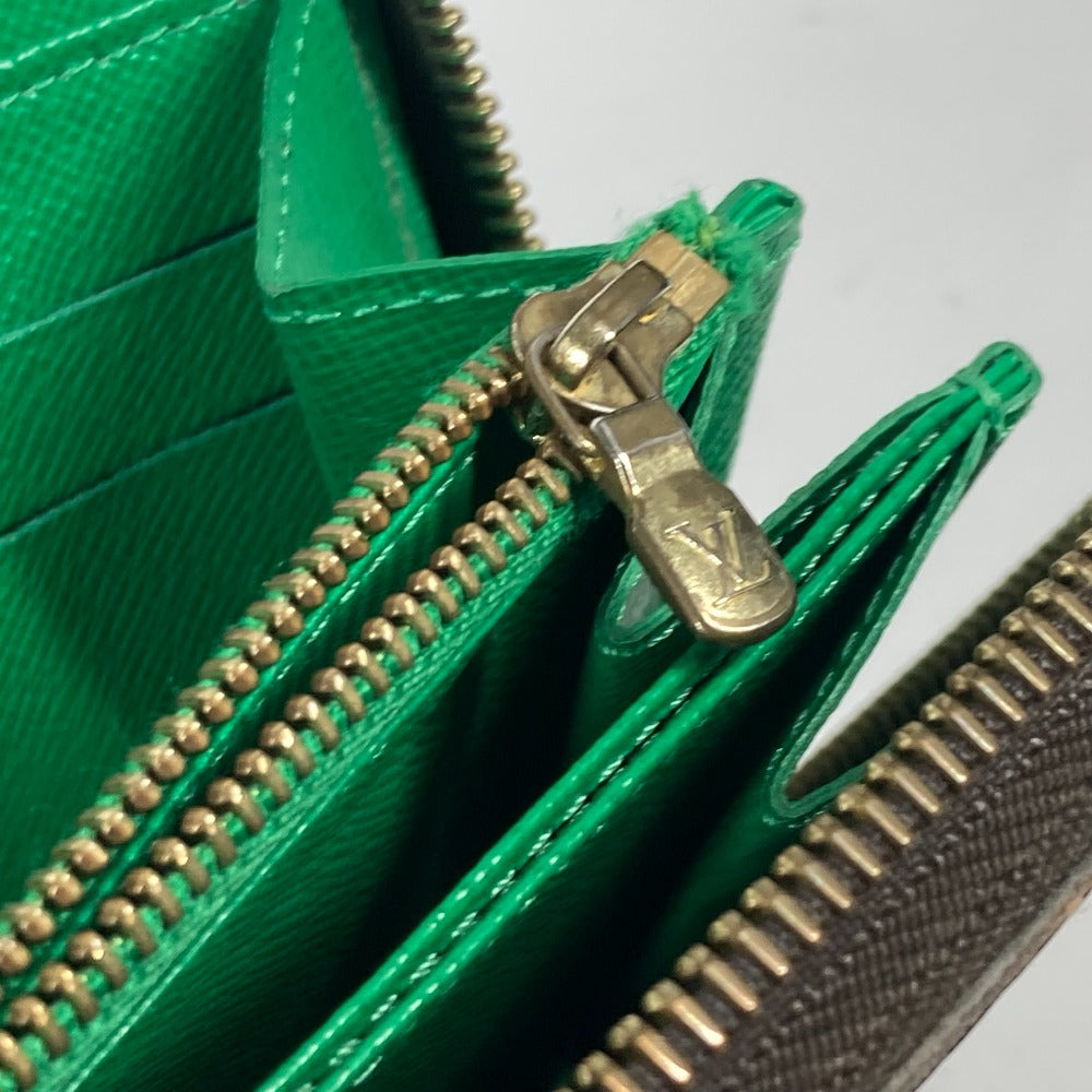 LOUIS VUITTON Long Wallet Purse M60451 Monogram canvas green Monogram Pumpkin Dot Yayoi Kusama Zippy wallet