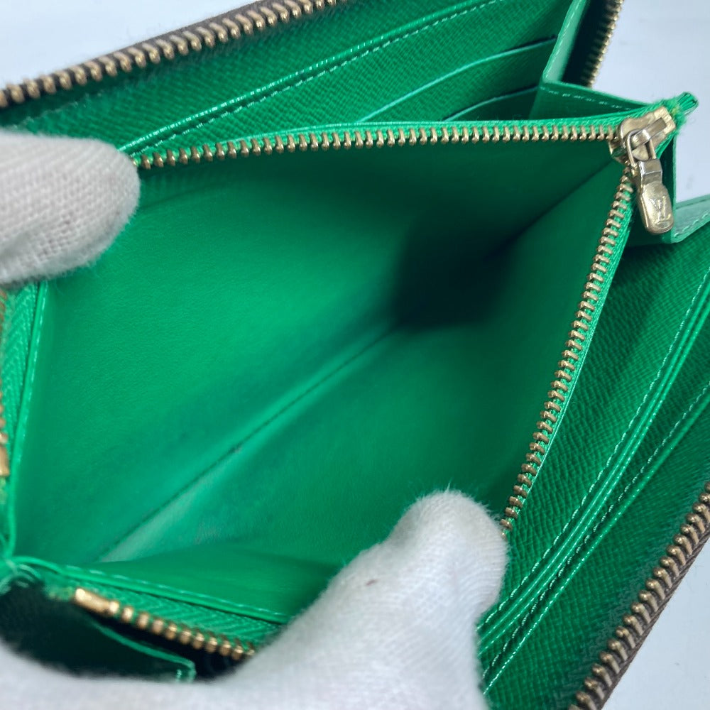 LOUIS VUITTON Long Wallet Purse M60451 Monogram canvas green Monogram Pumpkin Dot Yayoi Kusama Zippy wallet
